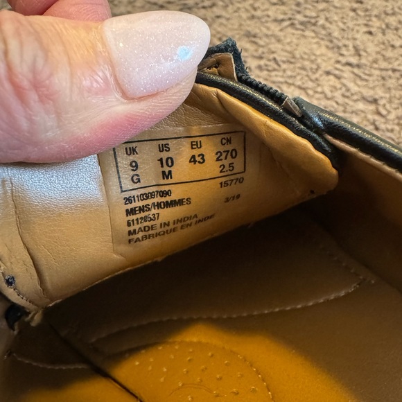 Clarks Men's Whiddon Cap Oxford Black Leather Dress Shoes Size 10 - Picture 8 of 9